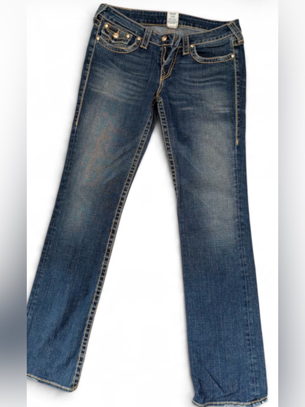 True Religion Indigo Women's Jeans with Signature Pocket Detail